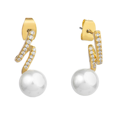 Kamryn Gold Pearl Earrings