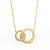 Interlinking Circles Gold Necklace