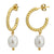 The Pink Box Gold Pearl Hoops