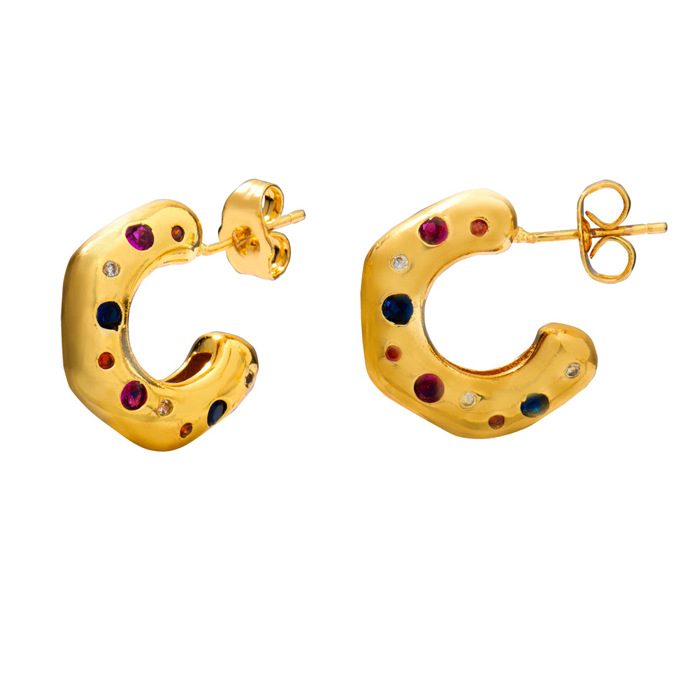 Talia Multi Colour Hoops