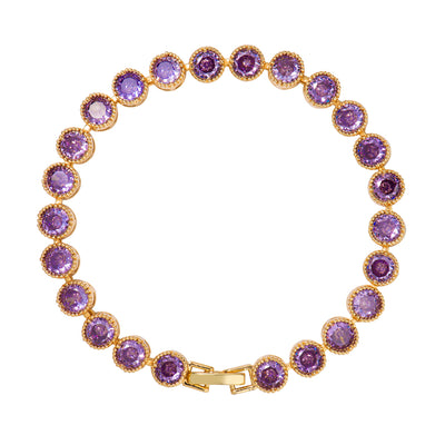 Danna Gold Amethyst Tennis Bracelet