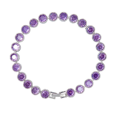 Danna Silver Amethyst Tennis Bracelet