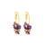 Semi Precious Amethyst Earrings