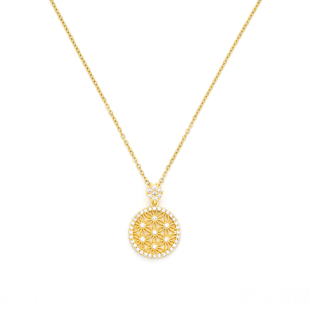 Crystal Flowers Pendant