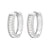 Izabella B Medium Silver Hoops