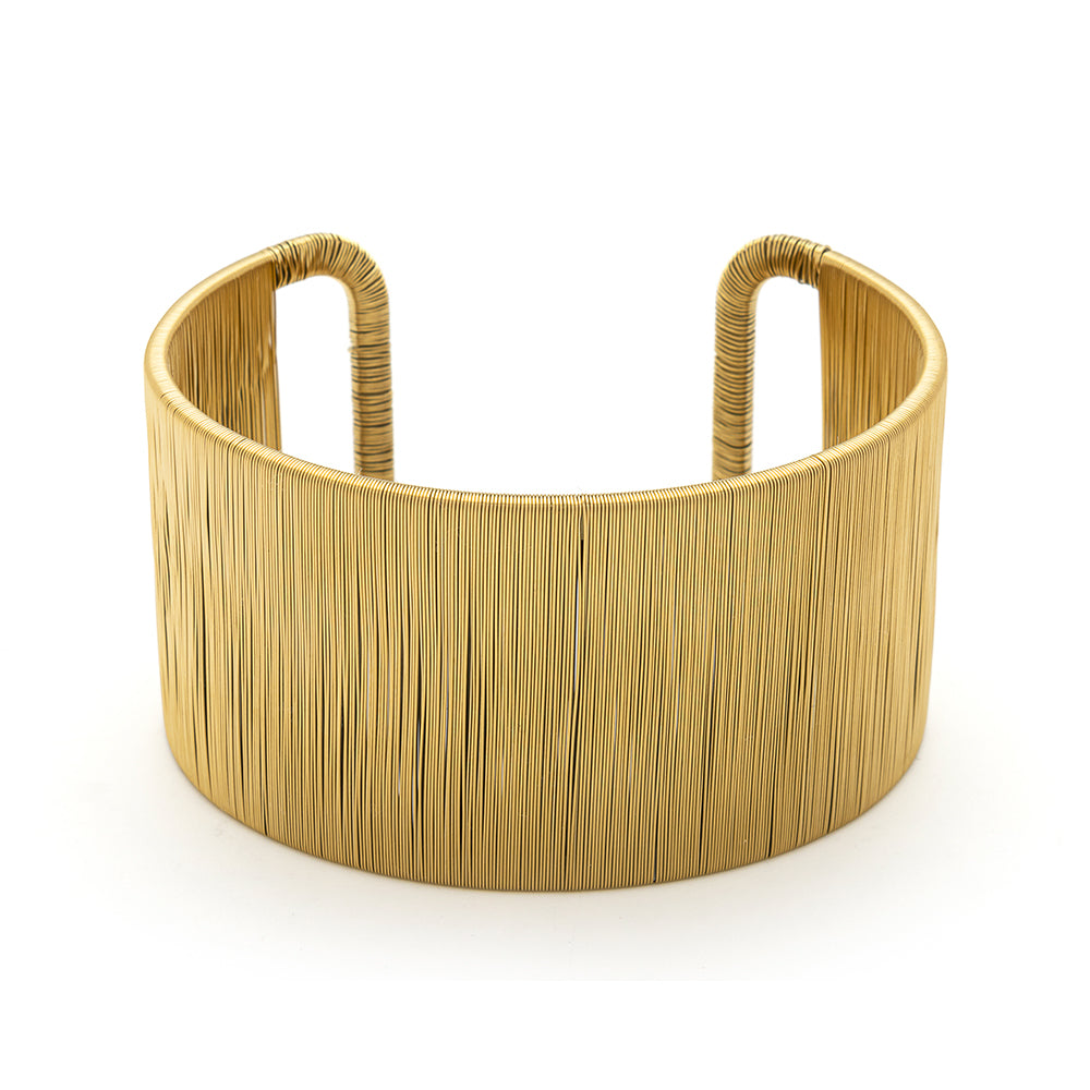 Handwoven Gold Wire Bracelet