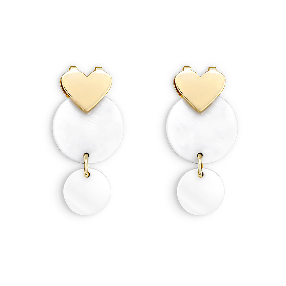 White Shell Earrings