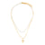 Double Pearl & Gold Necklace