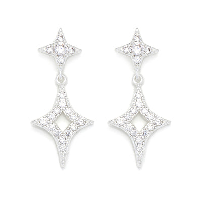 Diamond Shape Short Earrings