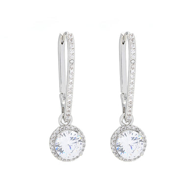 French Clip CZ Earrings