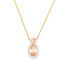 Classic Oval Drop Golden Shadow Necklace