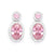 Classic Oval Drop Rose Pink Earrings