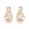 Classic Oval Drop Golden Shadow Earrings