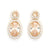 Classic Oval Drop Golden Shadow Earrings