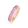 Baguette Style Fuchsia CZ Ring #7