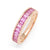 Baguette Style Fuchsia CZ Ring #8