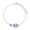 Classic Oval Drop Amethyst Bracelet