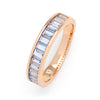 Baguette Style Blue CZ Ring #8