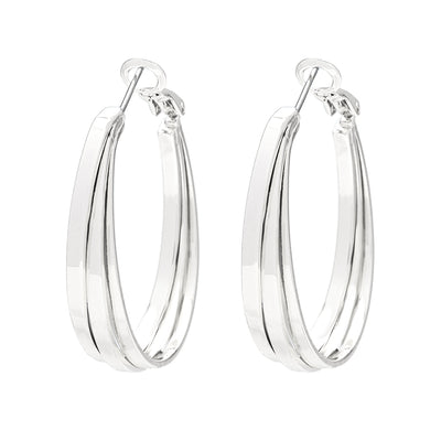 Amalia Silver Hoops