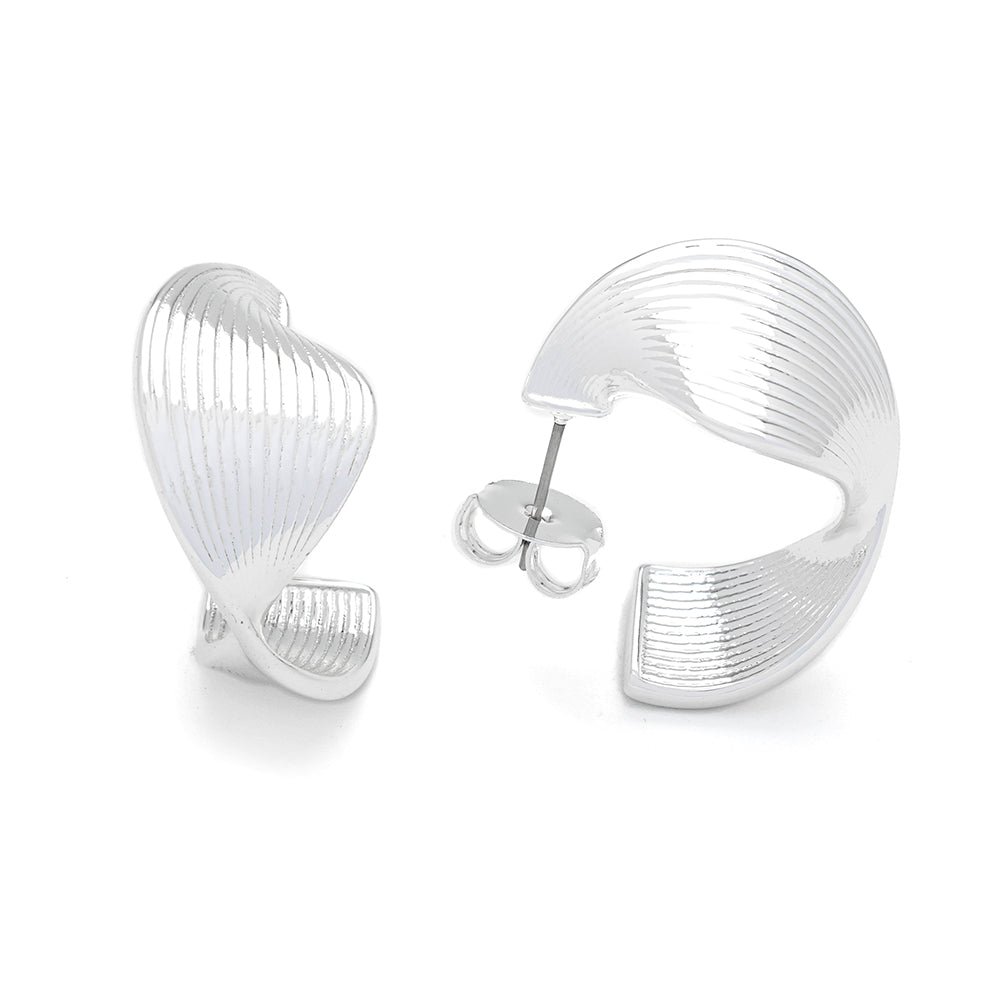 Spiral Style Silver Earrings