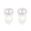 Alma Silver Faux Pearl Earrings