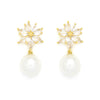 Floral Faux Pearl Earrings