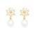 Floral Faux Pearl Earrings