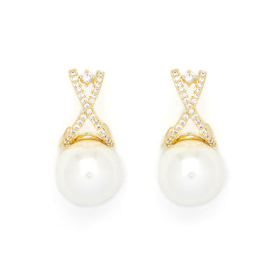 Kiss Kiss Faux Pearl Earrings