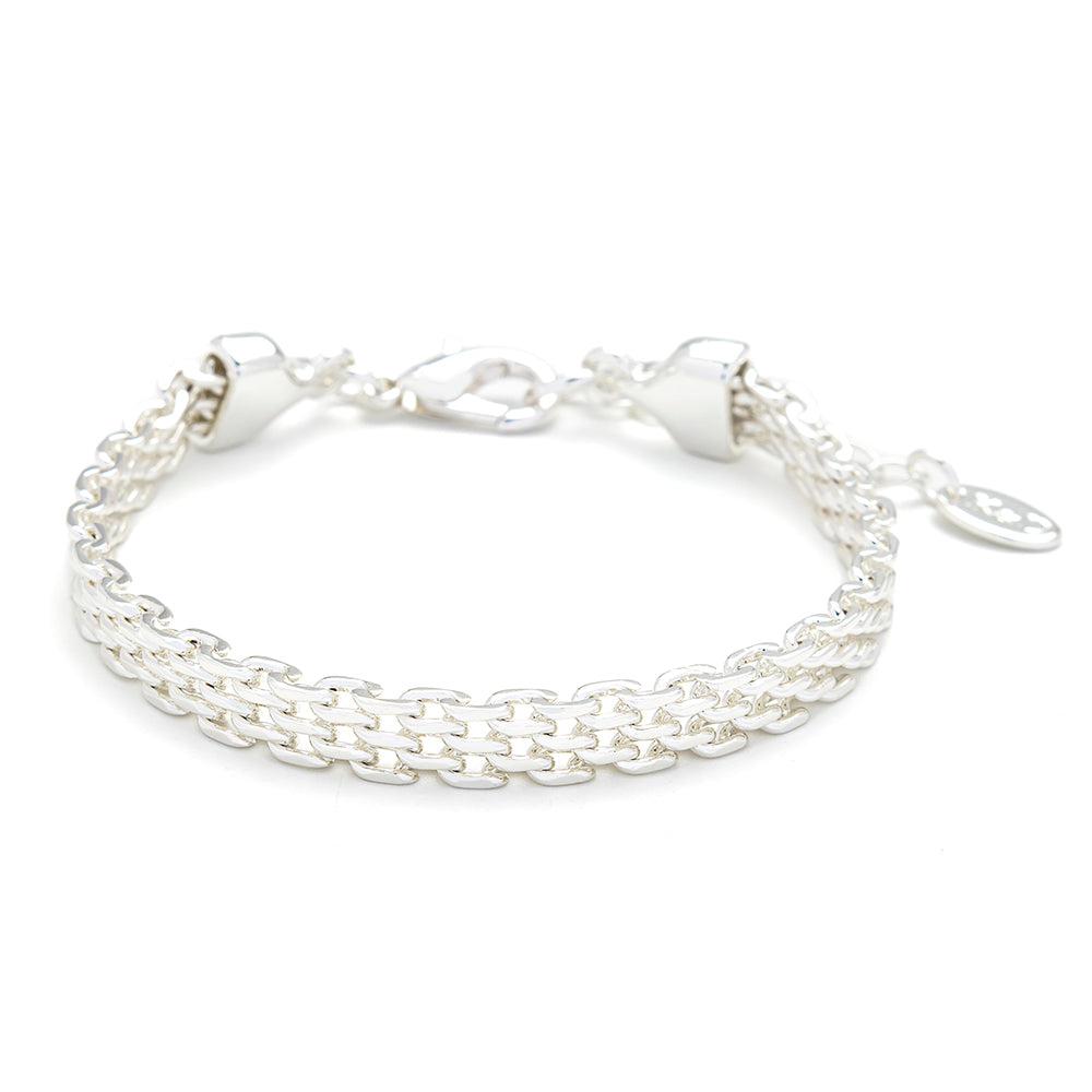Mesh Chain Silver Bracelet