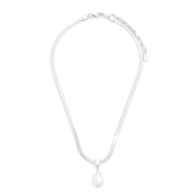 Alia Silver Faux Pearl Necklace