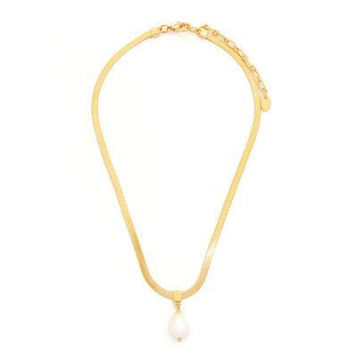 Alia Gold Faux Pearl Necklace