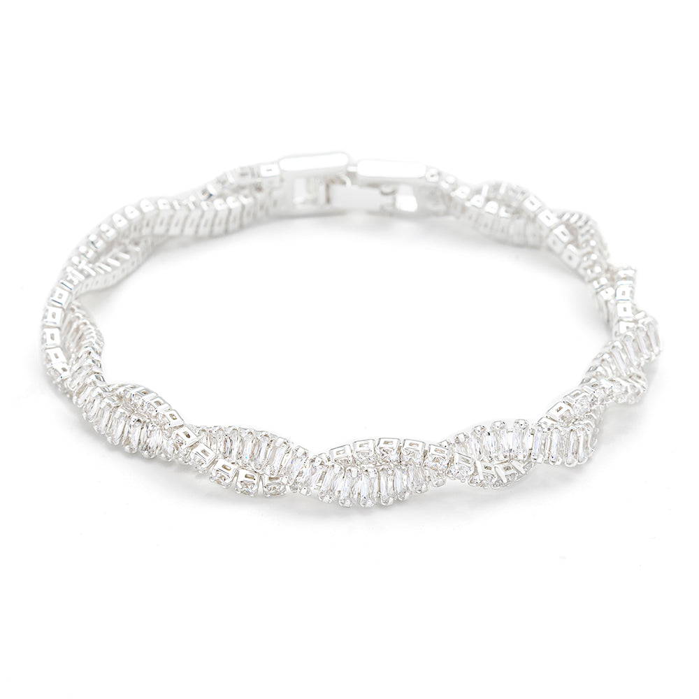 Interwoven CZ Stones Bracelet