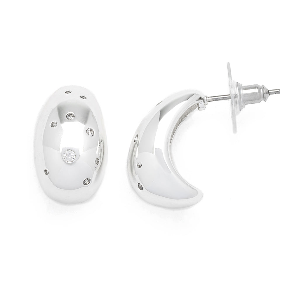 Crystal Studded Teardrop Earrings