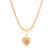 Golden Shadow Heart Necklace