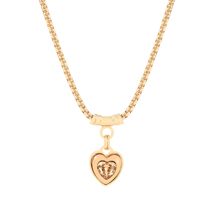 Golden Shadow Heart Necklace