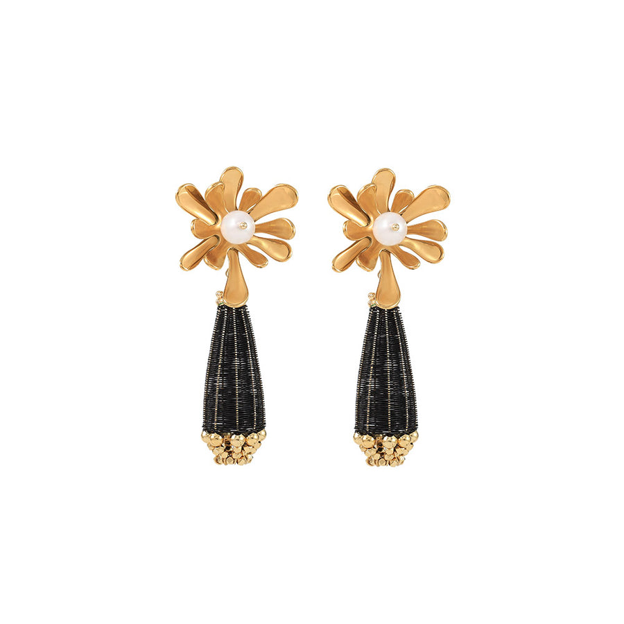 Aliza Black & Gold Earrings