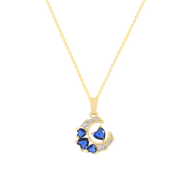 Sapphire Hearts Pendant
