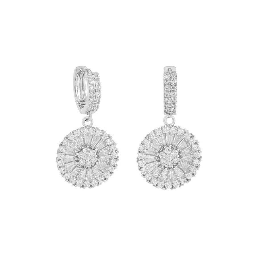 Crystal Disc Earrings
