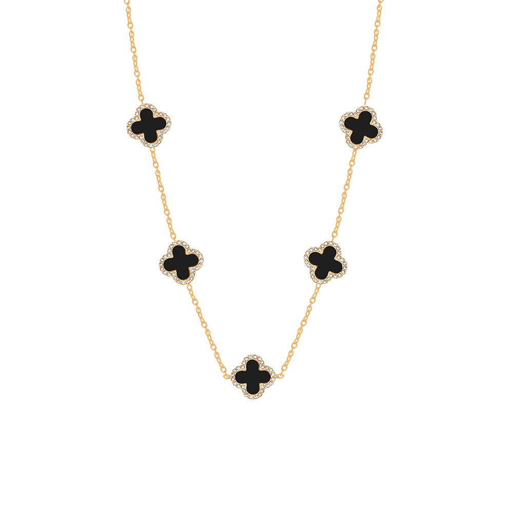 Estella Black Resin Necklace