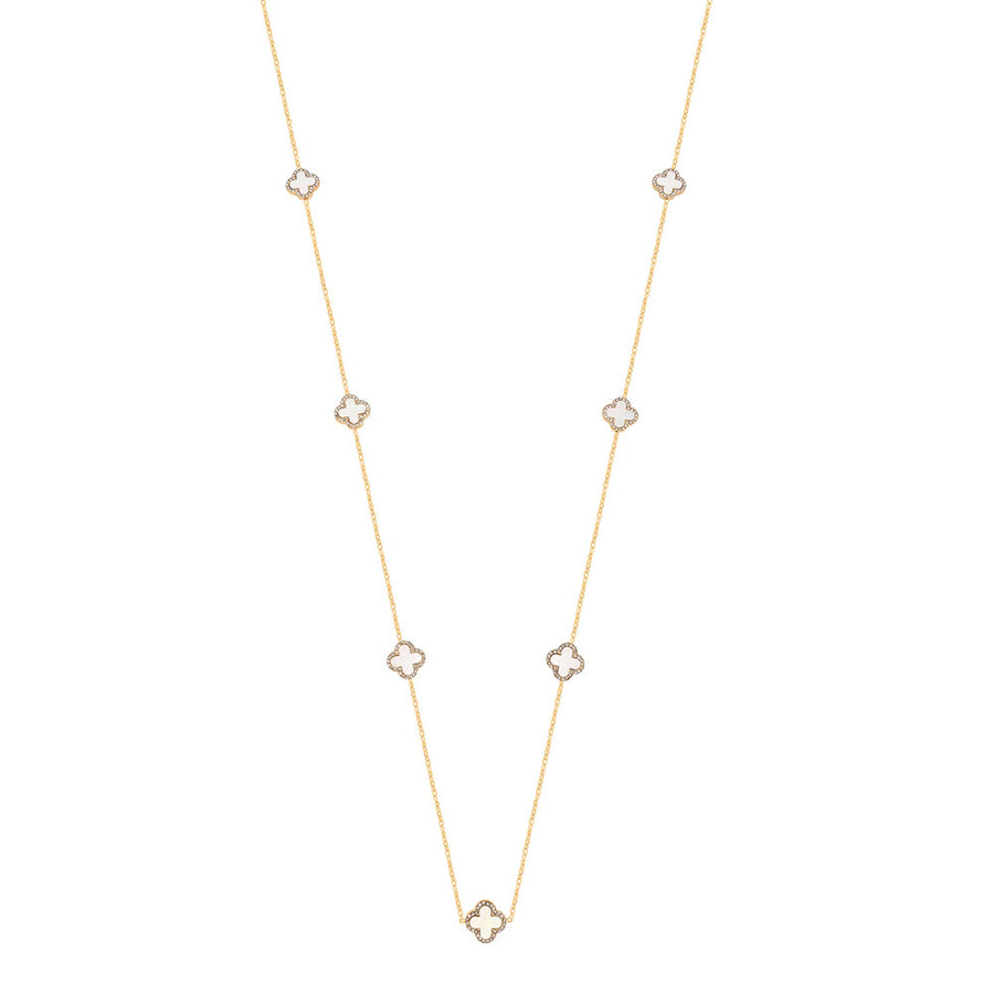 Estella Shell Pearl Long Necklace
