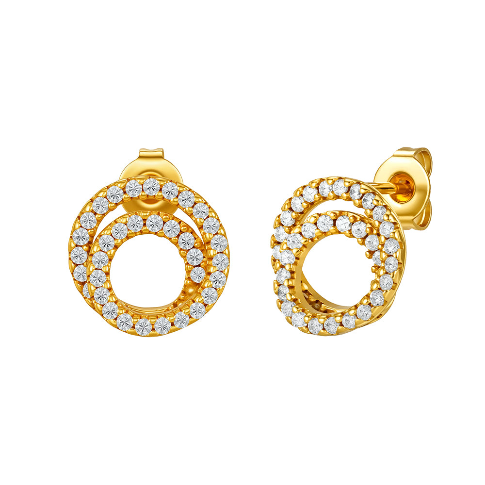 The Pink Box Crystal Rings Earrings