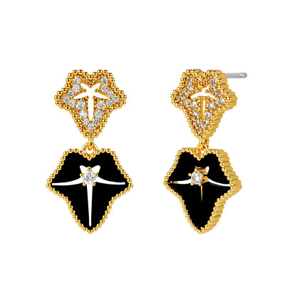 The Pink Box Hadley Jet Earrings