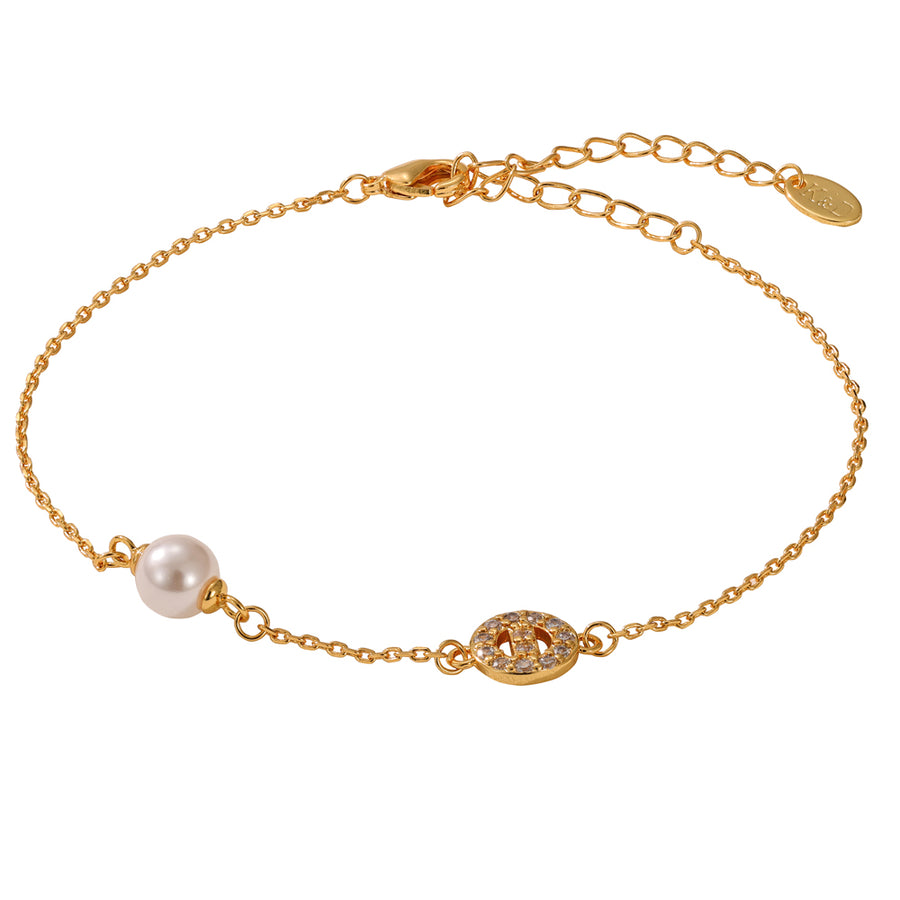 The Pink Box Pearl & Crystal Bracelet