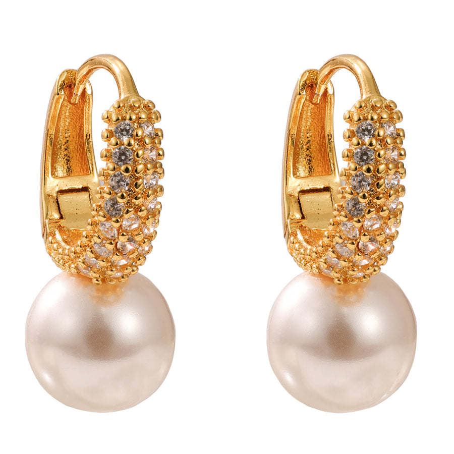 The Pink Box Pearl & Crystal Earrings