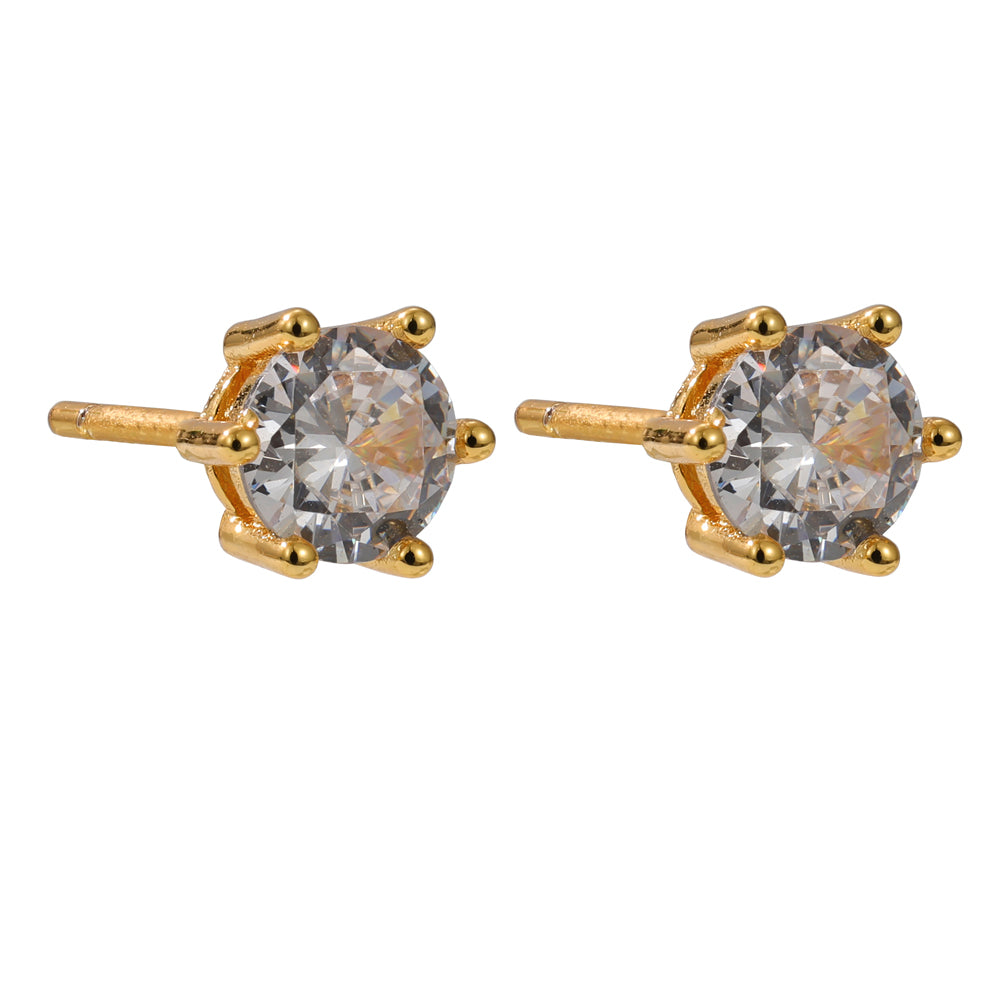 The Pink Box Solitaire Earrings