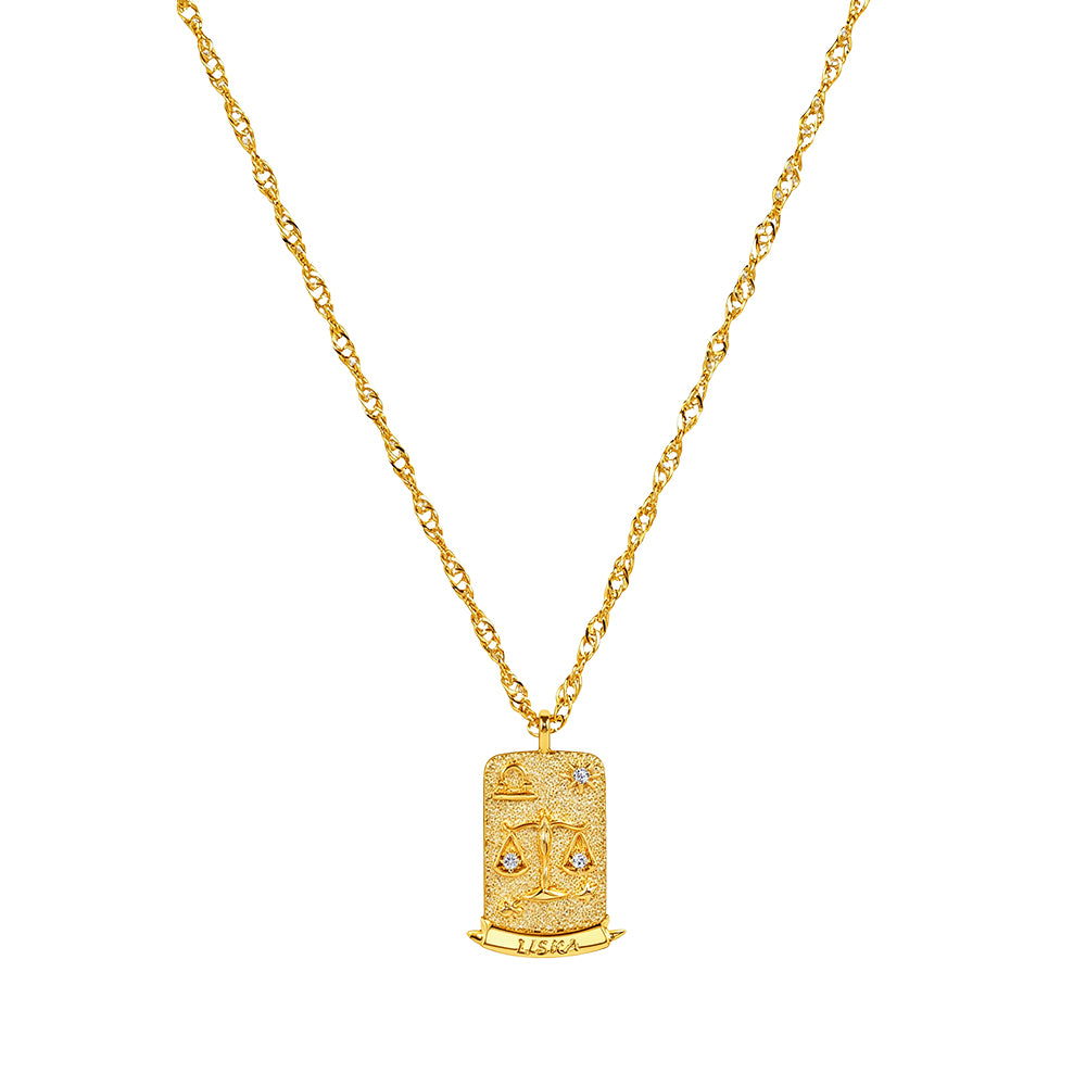 The Pink Box Zodiac Necklace - Libra