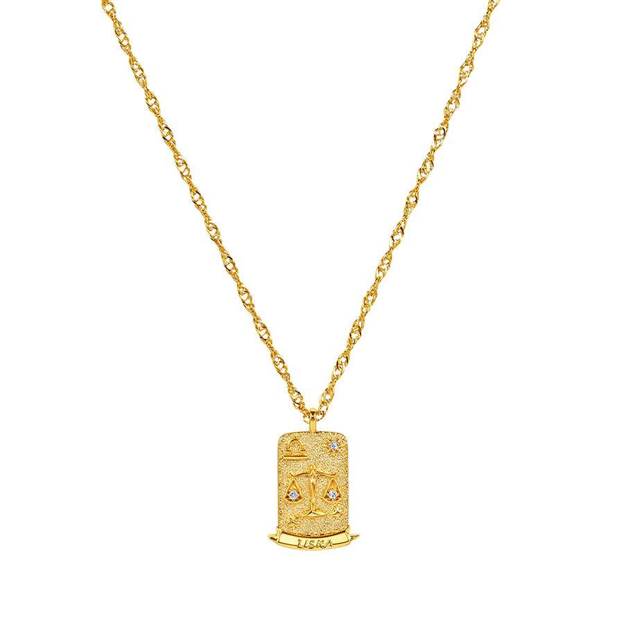 The Pink Box Zodiac Necklace - Libra