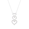 Three Heart Drop Necklace