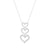 Three Heart Drop Necklace
