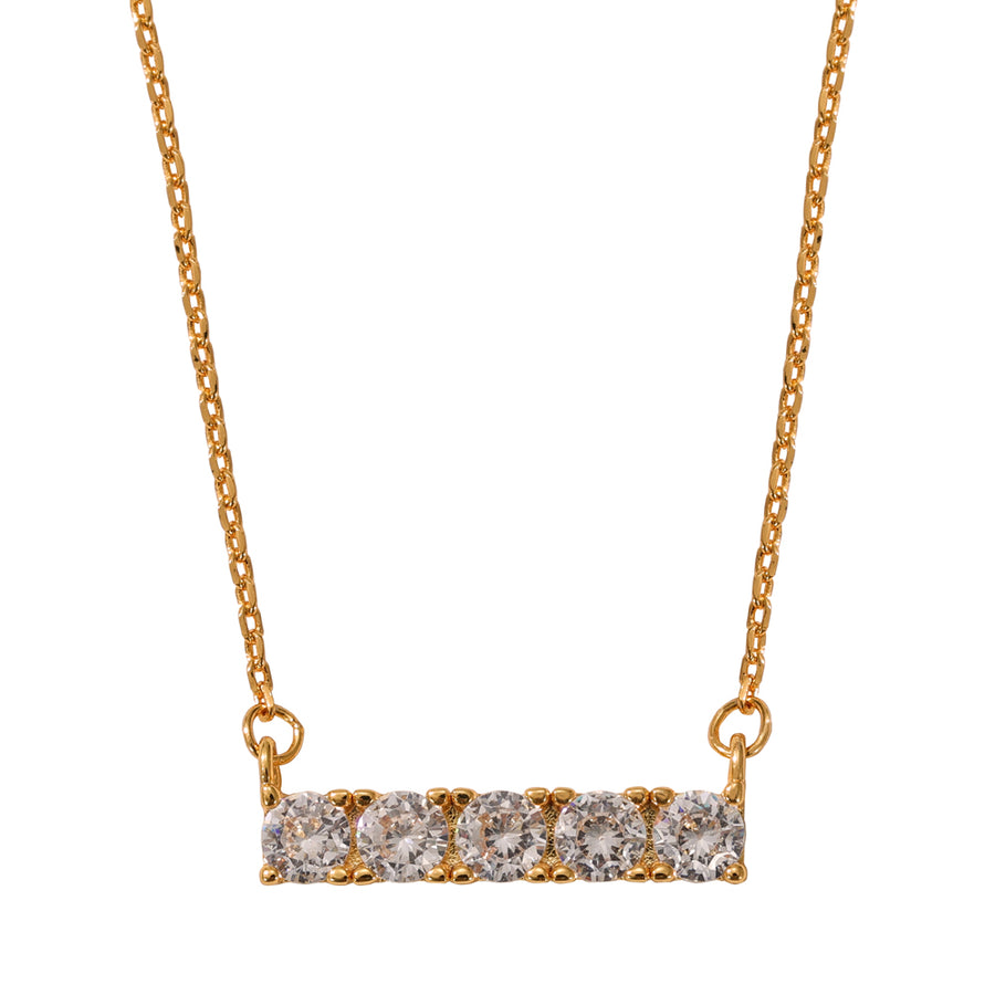 The Pink Box Crystal Bar Pendant